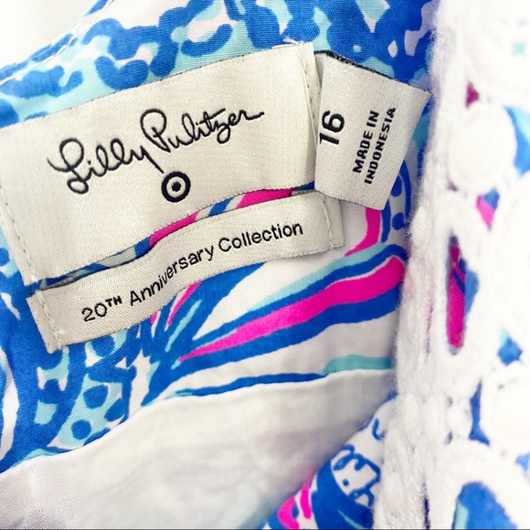 Lilly Pulitzer for Target My Fans Blue Shift Dress 16 20th Anniversary - Picture 5 of 5
